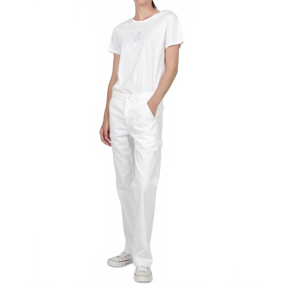 NEW G1 surplus raw hem pants in white